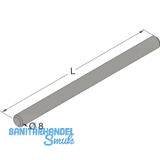 GUTMANN Stabd�bel SD 8x90 f�r Glasauflager KA, L=90 mm, Edelstahl