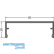GUTMANN Abdeckprofil-Pfosten P2020/60, L=6000 mm, Aluminium blank GUTMANN Abdeckprofil-Pfosten P2020/60, L=6000 mm, Aluminium blank