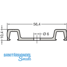 GUTMANN Grundprofil P 2011/60, L=6000 mm, Aluminium blank