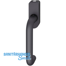 FSB Fenstergriff 34 1070 abschlie�bar ovale Rosette, Aluminium schwarz matt