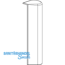 MACO Abdeckung Falzecklagerband AS/PVC/DTuni ohne �V wei� RAL 9016 links