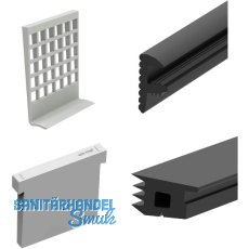 ECONOMY Dichtungsset für Bodenprofile 2500, Glasstärke 17,52 mm,Kunststoff/Gummi ECONOMY Dichtungsset für Bodenprofile 2500, Glasstärke 17,52 mm,Kunststoff/Gummi