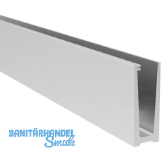 ECONOMY Bodenprofil mit Enw�sserungsl�cher innen, 5000mm, Alu silber eloxiert