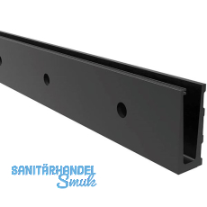 ECONOMY Bodenprofil 0005 zur vorgesetzten Montage, 2500 mm, Alu schwarz eloxiert