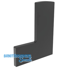 ECONOMY Endkappe f�r Bodenprofil F-Form0006ECO,rechts,aufgesetzteMontage,schwarz