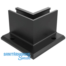 ECONOMY Innenecke f�r Bodenprofil F-Form 0006 ECO,aufgesetzte Montage,schwarz