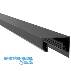 ECONOMY Abdeckprofil f�r Bodenprofile 0006 ECO, 5000 mm, schwarz eloxiert