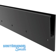 ECONOMY Bodenprofil h-Form 0011 zur vorgesetzten Montage,2500mm,schwarz eloxiert