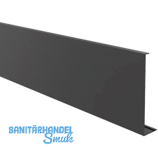 ECONOMY Abdeckprofil f�r Bodenprofil h- Form 0011, 5000 mm, schwarz eloxiert
