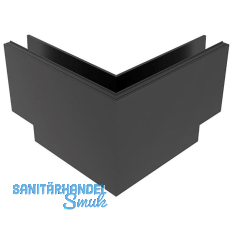 ECONOMY Außenecke für Bodenprofil h-Form 0011,vorgesetzte Montage, schwarz ECONOMY Außenecke für Bodenprofil h-Form 0011,vorgesetzte Montage, schwarz