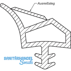 Innentürdichtung AC 4689, Kunststoff perlweiß Innentürdichtung AC 4689, Kunststoff perlweiß