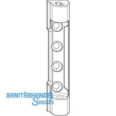 ROTO NX Axerlager P6/130 Standard PVC mit 2 Bohrzapfen 6 mm 130 kg silber