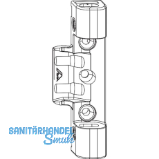 ROTO NX Axerlager T seitenverstellbar 12/18 Holz 9/13V ohne Bohrzapfen silber