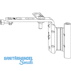 ROTO NX Falzaxerarm T 12/20-13 PVC rechts silber ROTO NX Falzaxerarm T 12/20-13 PVC rechts silber
