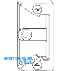ROTO NX Schn�pper Rahmenteil 13V BR�GMANN/KBE/K�MMERLING/TROCAL/VEKA silber