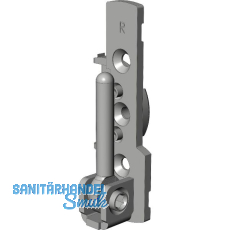 WINKHAUS Ecklager EL.HT.18-12.RS, 12/18-9V/13V, 130 kg, rechts, silber