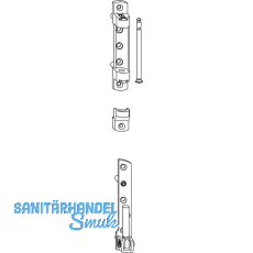 WINKHAUS Garnitur Rahmenteil GRT.RXL.LS.WS, Scherenlager/Ecklager, links, wei�