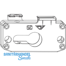 ROTO NX Schlosskasten PZ zu Getriebestulp Dornma� 40 mm silber