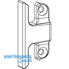 ROTO NT/NX Schlie�st�ck aufschraubbar zu Stulpfl�gel mittig/variabel Zink silber