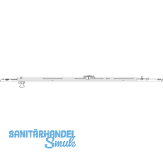 ROTO NT/NX Mittelverschluss Bodenschwelle 1V L=400 mm FL 10 mm silber kuppelbar