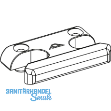 ROTO NT/NX Schlie�st�ck Holz Eurofalz 30 mm 13V Zink mit 2 Bohrzapfen