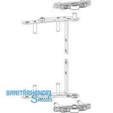 MACO Drehlager 3-flg. links, Holz, oben+unten, 80 kg, silber (10722) MACO Drehlager 3-flg. links, Holz, oben+unten, 80 kg, silber (10722)