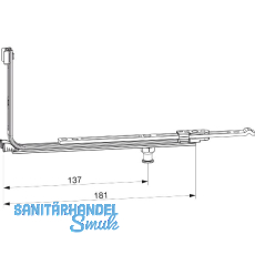 MACO MM Eckumlenkung f�r Bodenschwelle 18L EH, FFB 320-1800 mm, silber (227338)