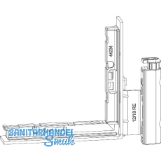 MACO Falzecklagerband DT160 mit �V, 12/18-13 mm, links, mit Unterlage, silber