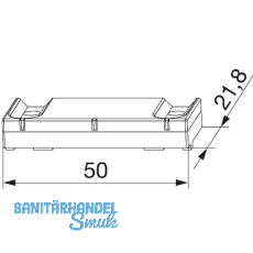 MACO Auflauf f�r Bodenschwelle TROCAL und GKG, Rahmenteil, silber (370252)
