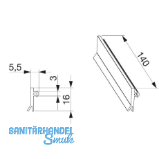 MACO MULTI-VENT Fl�geldichtung Nutbreite 2,5-3,5 mm L=140 mm hellgrau (468840)