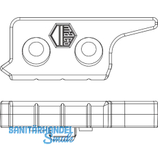 MACO MM Hebeteil 12L, Eurofalz 20mm, 9V, mit Positionszapfen 8x4, links, silber MACO MM Hebeteil 12L, Eurofalz 20mm, 9V, mit Positionszapfen 8x4, links, silber