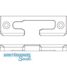MACO Kippschlie�teil iS waagrecht Eurofalz 24 13V, f�r Bodenschwelle, rechts