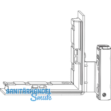 MACO Falzecklagerband DT130 mit �V 12/20-13 mm mit Unterlage rechts silber