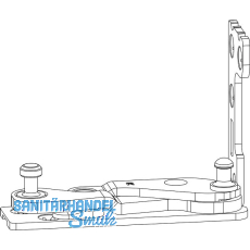 MACO Ecklager POWER f�r Bodenschwelle, 13V, links, silber (227287)
