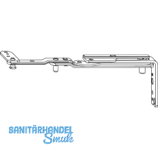 ROTO NT/NX Falzaxerarm Designo K32 PROFINE 76/88 silber rechts