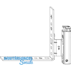 MACO Falzecklagerband AS mit �V, 12/20-13 mm, links, 120 kg, silber (54705)