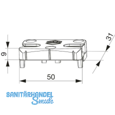 MACO Schlie�teil iS PVC 12/20-13, GEALAN/IVAPER/K�MMERLING, silber (96429)