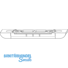MACO Riegelschlie�teil mit 2 Schlitze, Falzluft 4 mm, Versatz 9 mm (23883)
