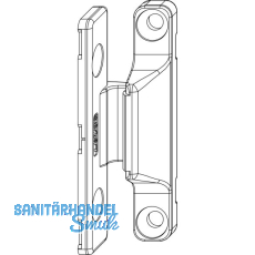 MACO Anpressverschluss, Fl�gel-und Rahmenteil Holz f. �-Dichtung, silber (55028)
