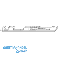 MACO Kantriegel unten, f�r 4 mm Falzluft, R8, L=170 mm, silber (55409)