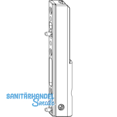 MACO Ecklagerband PVC, mit 3 mm Positionszapfen, 120 kg, silber (52478)