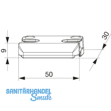 MACO Schließteil iS PVC 12/20-13, KÖMMERLING, silber (96680) MACO Schließteil iS PVC 12/20-13, KÖMMERLING, silber (96680)