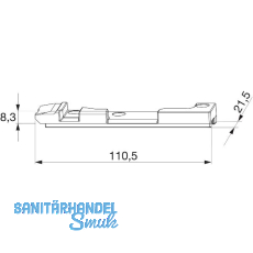MACO Kippschlie�teil PVC 12/20-13, K�MMERLING, links, silber (33269)