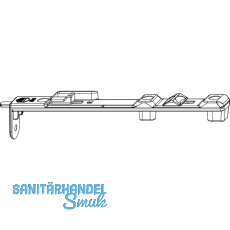 MACO MM Kantriegel oben rechts MM-KS, f�r Beschlagsnut, L=165mm, silber (214336)