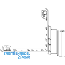MACO Falzecklagerband AS/PVC ohne �V 12/20-13 mm, links, silber (54893)