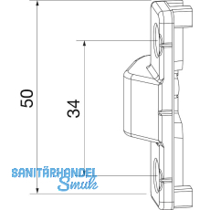MACO Anpressverschluss verdeckt PVC Rahmenteil K�MMERLING Euro Futur silber