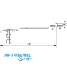 GU Thermostep 204 Trittschwellen-Set 5/180 L=5000 mm IV88-92 Alu silber GU Thermostep 204 Trittschwellen-Set 5/180 L=5000 mm IV88-92 Alu silber