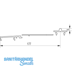 GU Thermostep 204 Trittschwellen-Set 5/177 L=5000 mm IV78 silber
