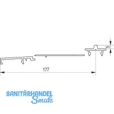GU Thermostep 204 Trittschwellen-Set 5/177 L=3500 mm IV78 silber