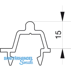 GU-934 HS Bodenschwellen-Laufschiene P2047, H=15mm, L=3000 mm, silber eloxiert GU-934 HS Bodenschwellen-Laufschiene P2047, H=15mm, L=3000 mm, silber eloxiert